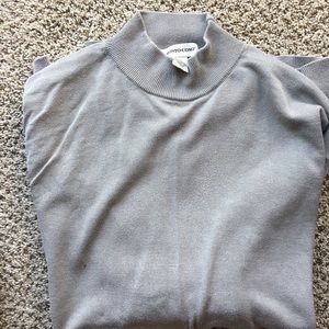 Men’s Grey Mock Turtleneck Neck Sweater